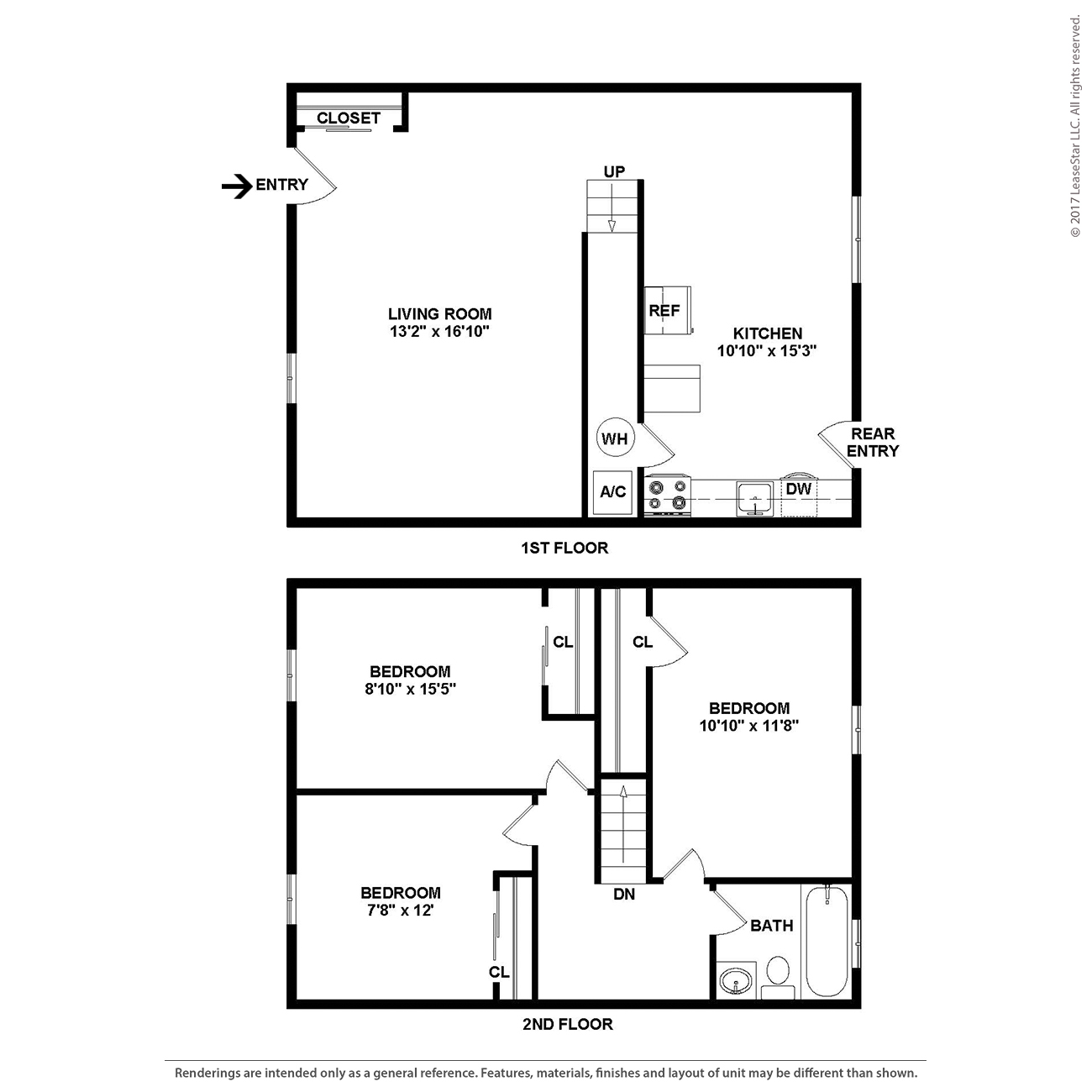 and bathroom on the first floor